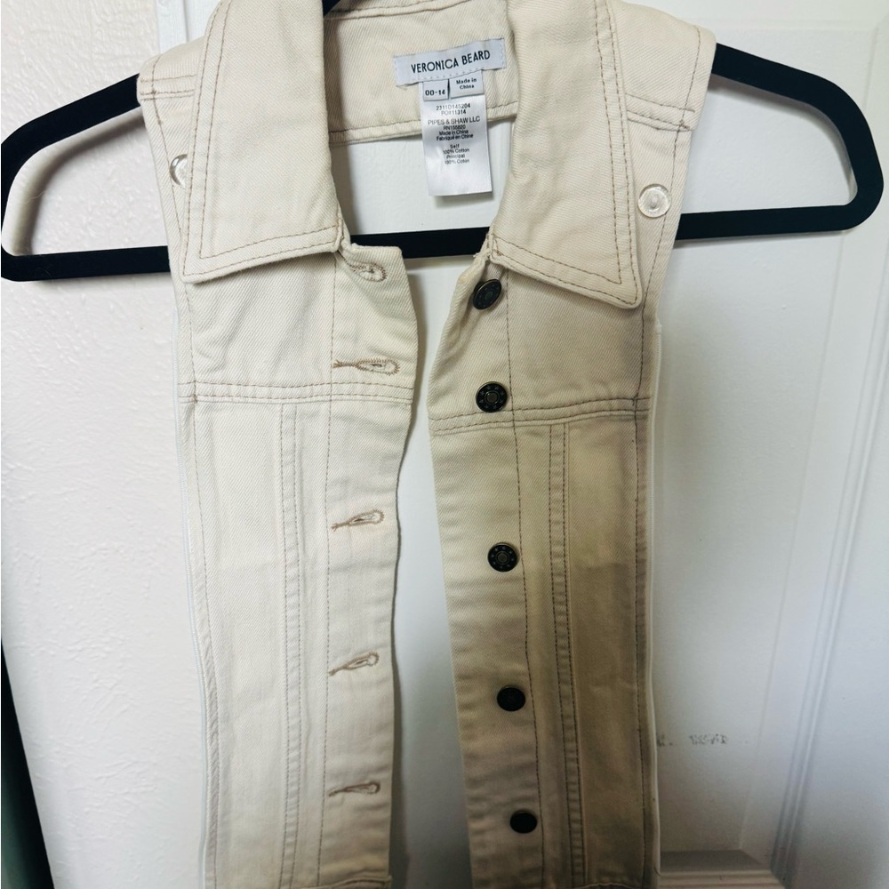NEW! Veronica Beard Cream Denim Dickie